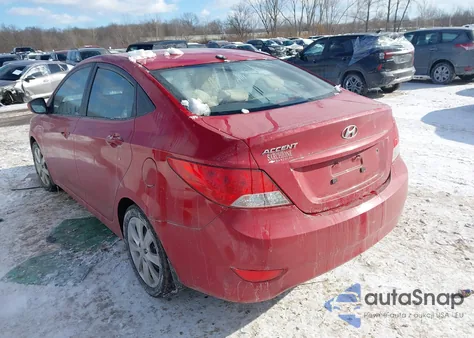 2013 Hyundai Accent Gls из США, поврежденный, VIN KMHCU4AE1DU310641